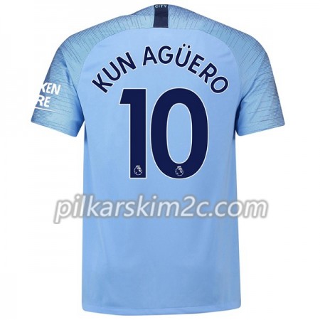 Koszulka Manchester City Kun Agüero 10 Główna 2018-2019 - Koszulki Piłkarskie